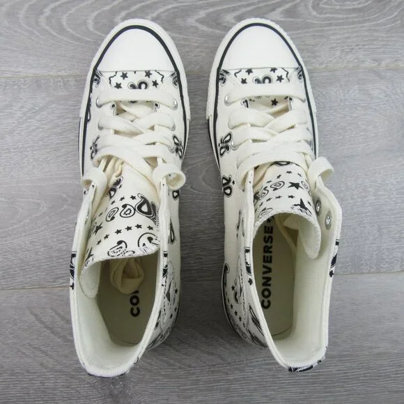 Converse Chuck Taylor All Star HI Paisley Sneakers Womens Size 8.5 NEW - Picture 9 of 16